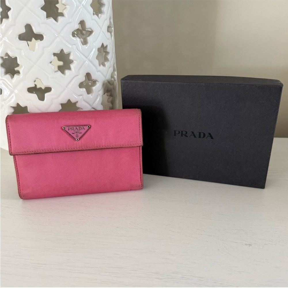 Prada Tessuto Nylon Rare Pink Wallet